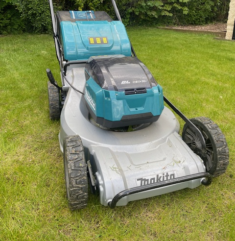 Makita battery powered lawn mower review sale