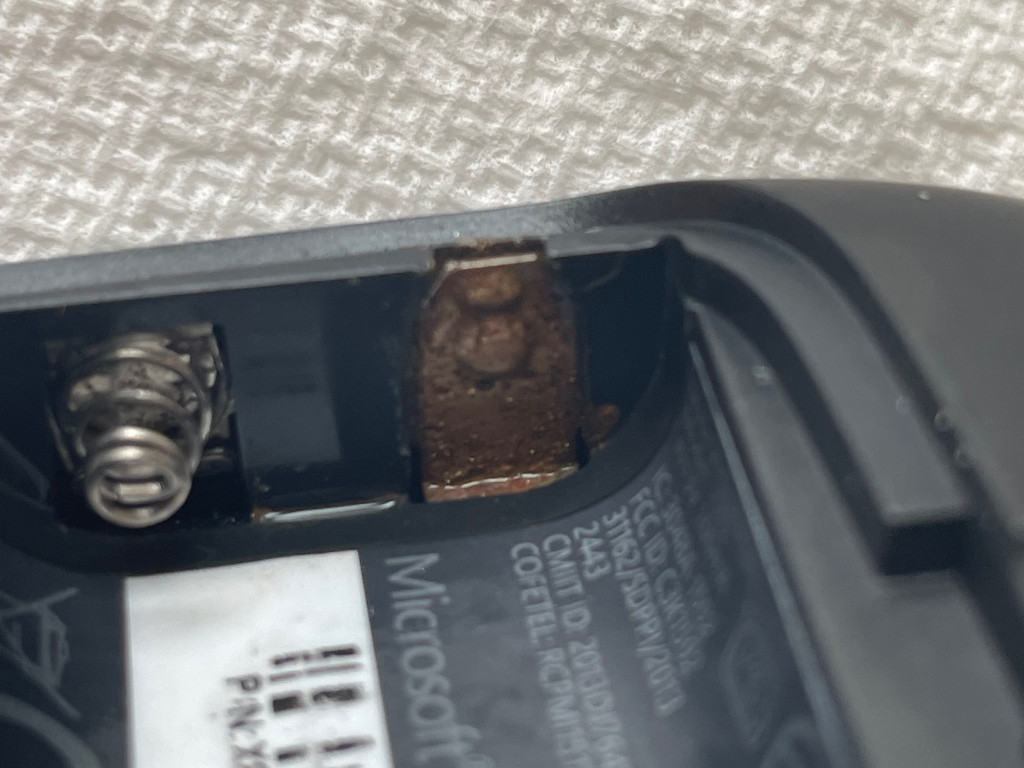 Remove battery corrosion, after cleaning