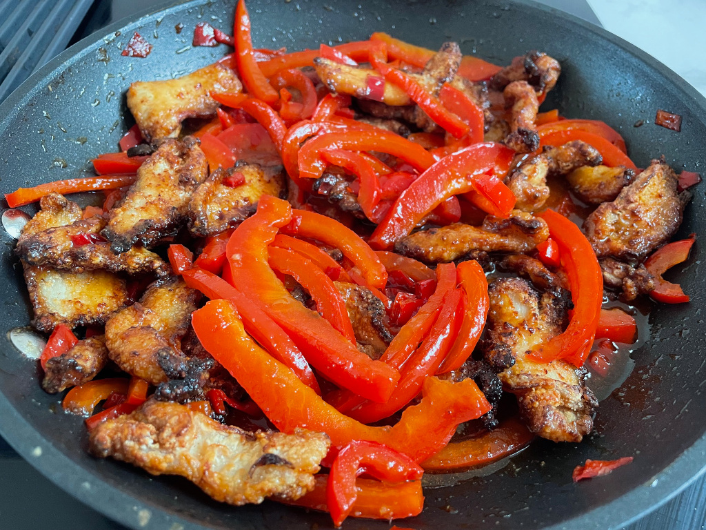 Crispy shredded chicken from the air fryer